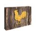 Designocracy Rustic Rooster Farmhouse Wooden Wall Décor in Brown/Green/Red | 9 H x 12 W x 1.5 D in | Wayfair 98135-128