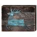 Designocracy Deer Silhouette Reclaimed Wooden Board Wall Décor in Blue/Brown | 6 H x 8 W x 1.5 D in | Wayfair 98211-08