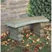 Astoria Grand Friel Curved Stone/Concrete Garden Outdoor Bench Stone/Concrete in Gray/Brown | 16 H x 40 W x 15 D in | Wayfair