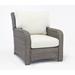 Bay Isle Home™ Chorio Patio Chair w/ Cushions Metal in Pink/Gray/White | 37 H x 33 W x 38 D in | Wayfair BAYI2278 34093511