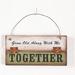 Attraction Design Home "Together" Wood Wall Décor in Brown/Green | 2.75 H x 5.75 W in | Wayfair FW1332