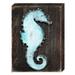 Designocracy Seahorse Wooden Vintage Board Wall Décor in Brown/Green | 12 H x 9 W x 1.5 D in | Wayfair 98517-128