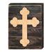 aMonogram Art Unlimited Cross on Wooden Decorative Board Wall Décor in Brown | 8 H x 6 W x 1.75 D in | Wayfair 95162-08