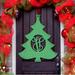 aMonogram Art Unlimited Christmas Tree Decorative Accents in Green | 18 H x 15 W in | Wayfair L93147PH-18