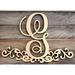 aMonogram Art Unlimited Wooden Decorated Monogram Letter Wall Decor in Brown | 15 H x 16 W in | Wayfair 91306D16