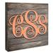 Millwood Pines 3-Letter Script Monogram on Wooden Block Wall Décor in Blue | 24 H x 18 W in | Wayfair 8758CC859861445EA10F5C71A8B815C3