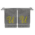Bare Cotton Monogrammed 2 Piece Washcloth Towel Set Terry Cloth/100% Cotton | Wayfair 85-721-893-111