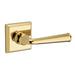 Baldwin Federal Passage Door Lever w/ Traditional Square Rose in Yellow | 5.3 H x 5.3 W x 3.5 D in | Wayfair 9BR3500-186