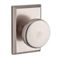 Baldwin Rustic Privacy Door Knob w/ Rustic Square Rose Brass in White/Brown | 10.8 H x 5.6 W x 3.2 D in | Wayfair 9BR3530-322
