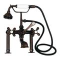 Barclay Triple Handle Deck Mounted Clawfoot Tub Faucet Trim w/ Diverter & Handshower in Brown | 13 H in | Wayfair 4601-MC-ORB