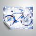 Ebern Designs Kukkapalli Bicycle for All Seasons Spring Removable Wall Decal Vinyl in Blue/White | 18 H x 24 W in | Wayfair