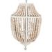 Bungalow Rose Julice Draped Wood Bead Chandelier Wood/Metal in White | Wayfair C8770CB6F4F04F97A7B04C41747B3EA8