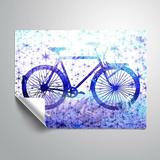 Ebern Designs Kukkapalli Bicycle for All Seasons Winte Removable Wall Decal Vinyl in White | 36 H x 48 W in | Wayfair