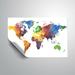 Wrought Studio™ Gillham Colorful World Map Removable Wall Decal Vinyl in White | 24 H x 36 W in | Wayfair 51D659A0B1154BDA8BBBB4B1DFC35071