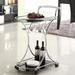 House of Hampton® Bentson Bar Cart Glass/Metal in Black | 33.75 H x 26.5 W x 15.75 D in | Wayfair 719A834526F94105A87197A7231BF694