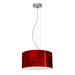 Besa Lighting Tamburo 3 - Light Unique/Statement Drum Pendant in Orange/Gray | 7.88 H x 11.75 W x 15.75 D in | Wayfair 1KV-4008MA-SN