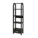 Brassex 63.25" H x 17.25" W Etagere Bookcase Wood in Black | 63.25 H x 17.25 W x 11.25 D in | Wayfair 14905-BK