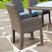 Bay Isle Home™ Sherlyn Patio Dining Chair w/ Cushion in Gray | 35 H x 25 W x 26.5 D in | Wayfair 18F383BCF68C4120B4FFD8A9C63055A7