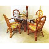 Beachcrest Home™ Acworth Patio Dining Arm Chair w/ Cushion Wicker/Rattan in Brown | 38.5 H x 22 W x 25.5 D in | Wayfair
