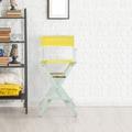 Casual Home Folding Director Chair w/ Canvas Solid Wood in White/Yellow | 45.5 H x 23 W x 19 D in | Wayfair CHFL1215 33418021