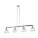 Wade Logan® Chill 4 - Light Kitchen Island Linear Pendant Glass, Crystal in Gray | 5.125 H x 48 W x 3.375 D in | Wayfair