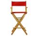 Casual Home Folding Director Chair w/ Canvas Solid Wood in Red/Brown | 45.5 H x 23 W x 19 D in | Wayfair CHFL1215 33418002