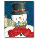 Courtside Market Snowman II Painting Print on Wrapped Canvas in Black/Blue/Red | 20 H x 16 W x 1.5 D in | Wayfair WEB-CHJ121