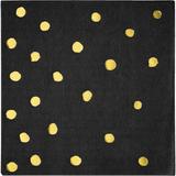 Creative Converting Bermuda Foil Dot Beverage 5" Paper Disposable Napkins in Black | Wayfair DTC329931BNAP