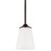 Darby Home Co Elkton 1 - Light Single Bell Pendant, Glass in White | 6.75 H x 5.125 W x 5.13 D in | Wayfair DBYH2182 34600823