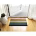 Chilewich Easy Care Bold Stripe Shag Doormat Synthetics in Black/Brown | 1'6" x 2'4" | Wayfair 200126-003