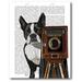 Courtside Market Boston Terrier Graphic Art on Wrapped Canvas in Black/Brown | 20 H x 16 W x 1.5 D in | Wayfair WEB-FA106