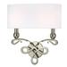 Darby Home Co Emmons 2 - Light Armed Sconce Fabric in Gray | 6.25 H x 14 W x 6.25 D in | Wayfair DABY8857 40302503