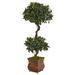 Darby Home Co 43.5" Artificial Boxwood Tree in Planter Silk/Plastic/Metal | 54 H x 22 W x 22 D in | Wayfair DBHM1028 40419860