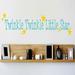 Design W/ Vinyl Twinkle Twinkle Little Star Wall Decal Vinyl in Blue/Yellow | 6 H x 30 W in | Wayfair OMGA337301