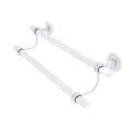 Allied Brass Clearview Double Wall Mounted Towel Bar Metal in White | 7.6 H x 5.5 D in | Wayfair CV-72G-24-WHM