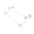 Allied Brass Pacific Beach Double Wall Mounted Towel Bar Metal in White | 7.785 H x 5.3 D in | Wayfair PB-72T-18-WHM