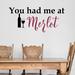 Decal the Walls You Had Me at Merlot Wall Decal Vinyl in Brown/Gray | 10 H x 22 W in | Wayfair QT-3001