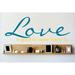 Design W/ Vinyl Love is Good To Come Home To Wall Decal Vinyl in Green/Blue/Yellow | 8 H x 30 W in | Wayfair OMGA7062184