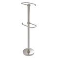 Allied Brass Free Standing 2 Roll Toilet Tissue Stand Metal in Gray | 26 H in | Wayfair TS-26D-SN