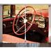 East Urban Home Vintage Interior of an Antique Classic Aged Car w/ Exquisite Control Board Details Retro Picture In Red Silver by Graphic Print | Wayfair