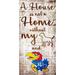 Fan Creations NCAA Team 'House is Not a Home Sign' Textual Art on Wood in Brown | 12 H x 6 W x 0.25 D in | Wayfair C0867-Kansas