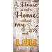 Fan Creations NCAA Team 'House is Not a Home Sign' Textual Art on Wood in Brown | 12 H x 6 W x 0.25 D in | Wayfair C0867-LSU