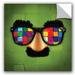 Trinx Akridge Groucho Rainbow Glasses Removable Wall Decal Vinyl in White | 36 H x 36 W in | Wayfair 4B076B89498C4BBAB31DF00AA529DDE2