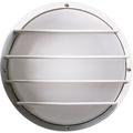 Ebern Designs Chapple 1 - Bulb Outdoor Bulkhead Light Aluminum/Plastic in White | 10 H x 10 W x 4 D in | Wayfair EBDG4230 44620857