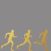 Ebern Designs Moneta Men Running Wall Decal Vinyl in Yellow | 22 H x 30 W in | Wayfair 88F8C009FAAC48CF99250545FE8D34AA