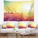 East Urban Home Polyester Rural Fields Under Shining Sun Tapestry w/ Hanging Accessories Included Polyester in Indigo/White | 68 H x 80 W in | Wayfair