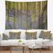 East Urban Home Polyester Blooming Bluebell Forest Panorama Tapestry w/ Hanging Accessories Included Polyester in Black | 50 H x 60 W in | Wayfair