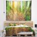 East Urban Home Polyester Dense Forest Panorama Tapestry w/ Hanging Accessories Included Polyester in Green | 78 H x 92 W in | Wayfair