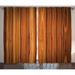 East Urban Home Wood Line Rustic Home Decor Graphic Print Semi-Sheer Rod Pocket Curtain Panels Polyester in Brown | 84 H in | Wayfair