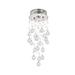 Everly Quinn Deidamia 1 - Light 8" Chandelier Style Tiered Flush Mount, Crystal in Gray | 24 H x 8 W x 8 D in | Wayfair